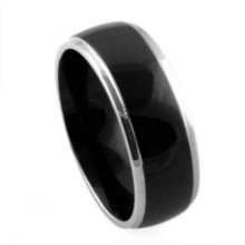 Wholesale price titanium ring with 925 silver 316l stainless steel rings